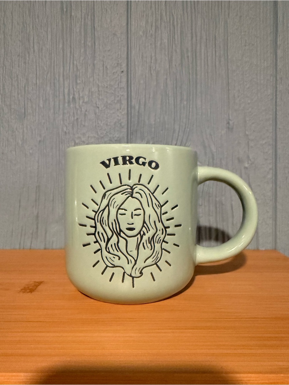 Virgo Wild Sage Ceramic Mug - Sage Green Astrology Coffee Cup - NWOT